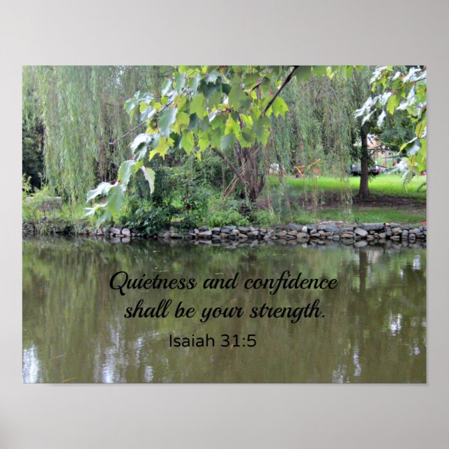 Poster Ésaïe 31:5 La tranquillité et la confiance seront  (Devant)