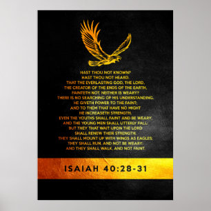 Poster Ésaïe 40:28-31 Verse de la Bible