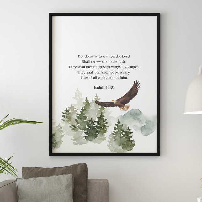 Poster Esaïe 40:31 Monter avec des ailes comme des aigles (Créateur téléchargé)