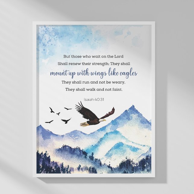 Poster Esaïe 40:31 Monter avec des ailes comme des aigles (Créateur téléchargé)