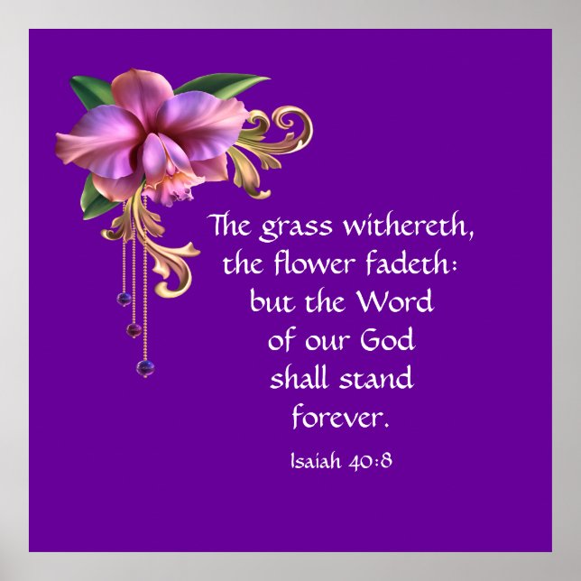 Poster Ésaïe 40:8 (Devant)