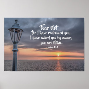 Poster Esaïe 43:1 Ne crains pas pour moi vous ai racheté 