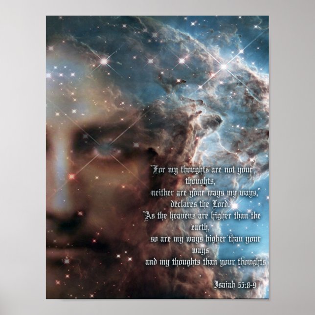 Poster Ésaïe 55:8-9 (Devant)