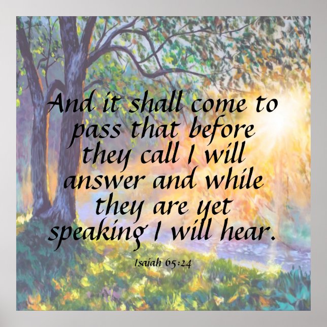 Poster Ésaïe 65:24 (Devant)