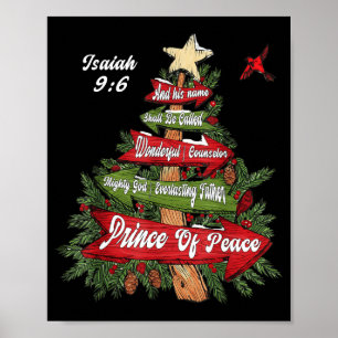 Poster Ésaïe 9_6 Et Il Sera Appelé Jésus Arbre De Noël C