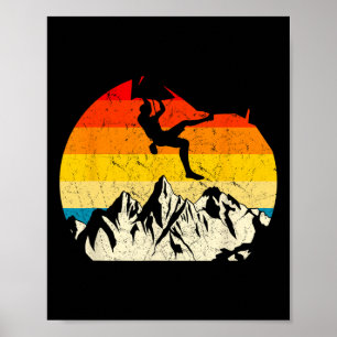 Poster Escalade d'alpiniste d'escalade de rocher 