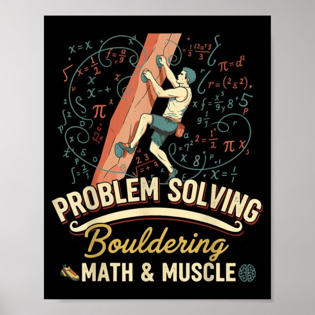 Poster Escalade de résolution de problèmes de mathématiqu (Devant)
