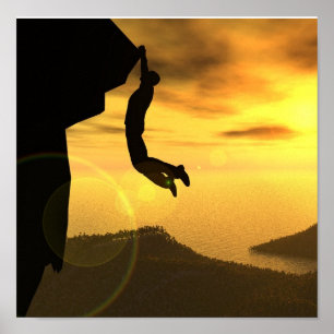 Poster Escalade de roche