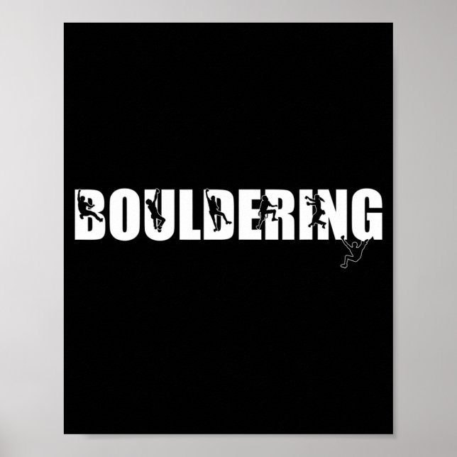 Poster Escalade de roche Vouldering (Devant)