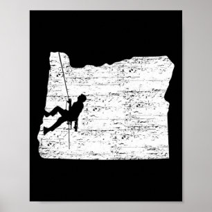 Poster Escalade de rochers en plein air en Oregon