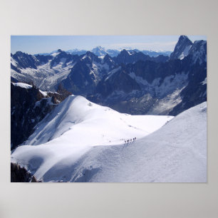 Poster Escalade en massif Mont Blanc, Chamonix, France