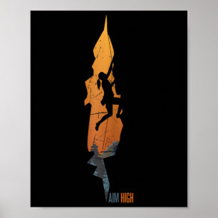 Poster Escalade - Escalade de roche de haut niveau Bloc d