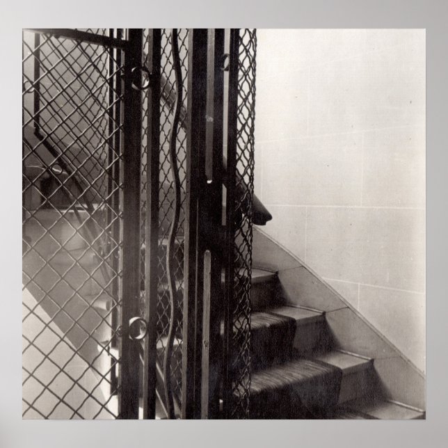Poster Escalier dans le bâtiment (Devant)