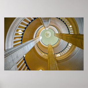 Poster Escalier en colimaçon du château de Schwerin en Al