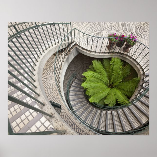 Poster Escalier en spirale au Centre Embarcadero (Devant)