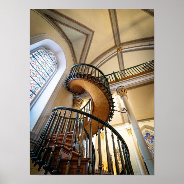 Poster Escalier Miraculaire Chapelle Loretto Père Noël Fe (Devant)