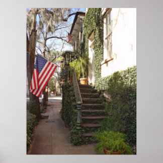 Poster Escalier Savannah encadré Imprimer
