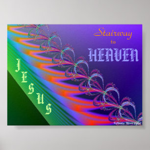 Poster Escalier vers le ciel est Jésus Christ