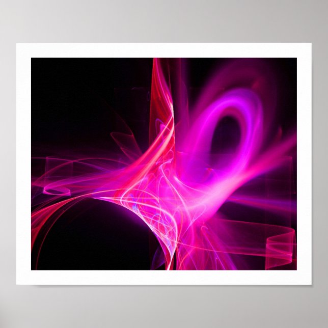 POSTER ESCALIERS FRACTAUX DANS FUCHSIA ROSE POURPULAIRE A (Devant)