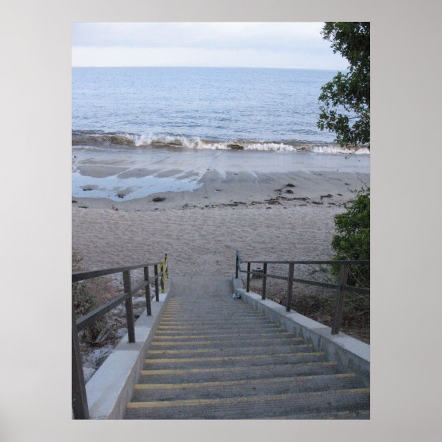 Poster escaliers pour la plage (Devant)