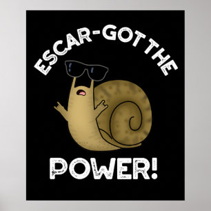 Poster Escar a obtenu la puissance amusante escargot jeu 