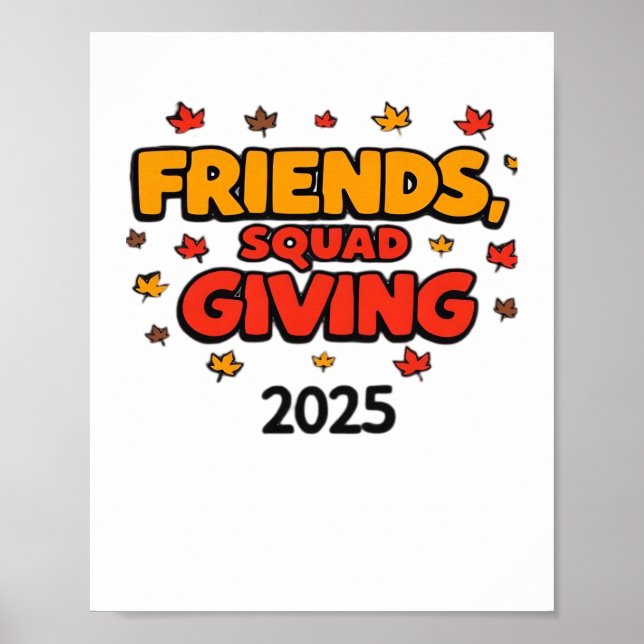 Poster Escouade Amis Donnant 2025 Automne Automne Tombe R (Devant)