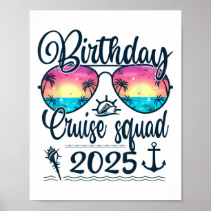 Poster Escouade de croisières Anniversaire 2025 Croisière