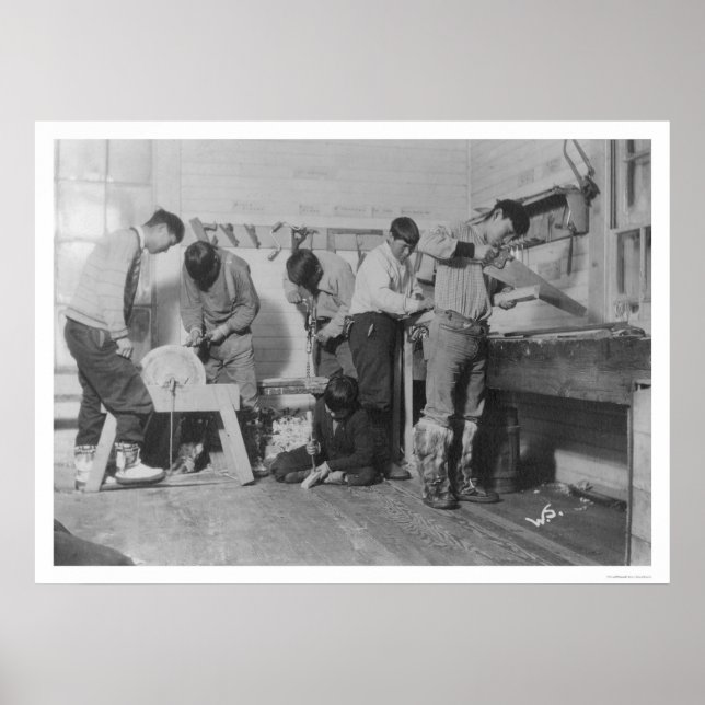 Poster Eskimo Carpenters en Alaska 1904 (Devant)