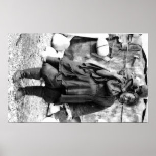Poster Eskimo, femme et enfant en Alaska Photographie