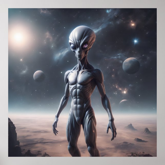 Poster Espace Alien (Devant)