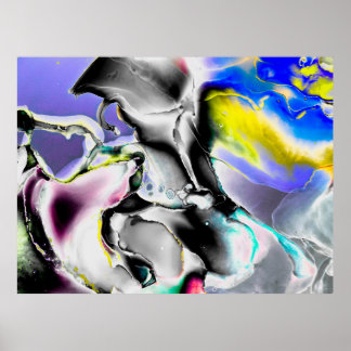 Poster Espace. Arrière - plan blanc brillant. Photo de l'