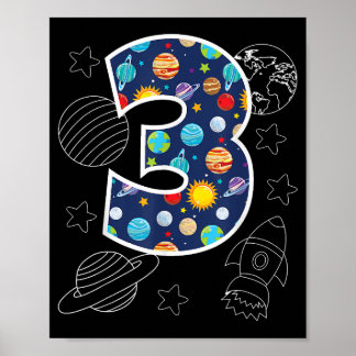 Poster Espace extra-atmosphérique 3 ans 3ème anniversaire