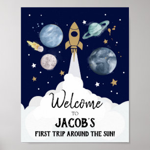 Poster Espace extra-atmosphérique Galaxie Astronaut Boy B