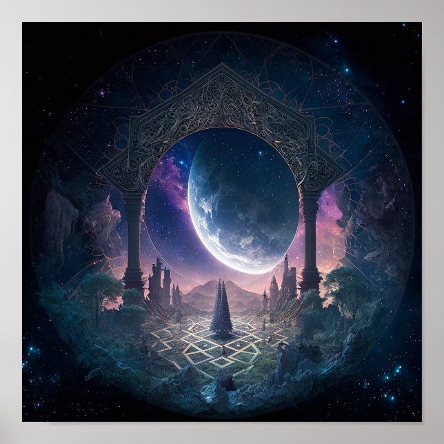 Poster Espace extra-atmosphérique Imaginaire surréaliste (Devant)