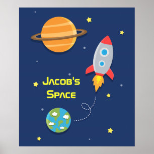 Poster Espace extra-atmosphérique, vaisseau spatial, pour