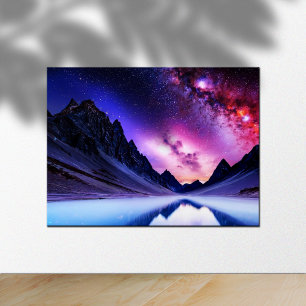 Poster espace paysager de la planète Alien
