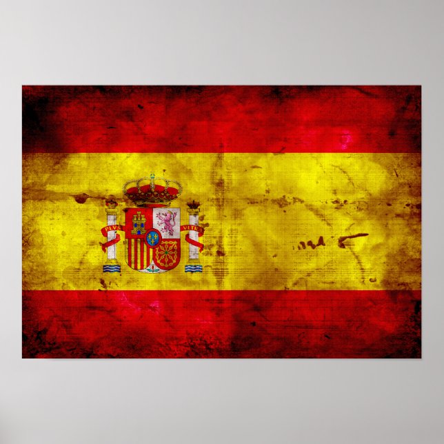 Poster Espagne ; bandera de España (Devant)