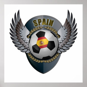 Poster Espagne Cimetière de football
