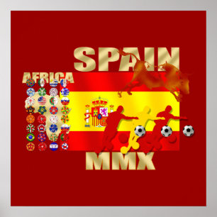 Poster Espagne Football
