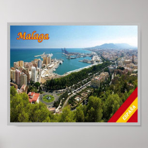 Poster Espagne - Malaga -