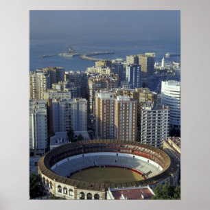 Poster Espagne, Malaga, Andalousie Vue de la Plaza de Tor