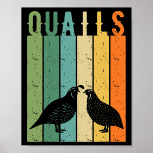 Poster Espèce de caille oiseau éleveur de cailles ornemen