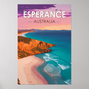 Poster Esperance Australie Travel Art Vintage