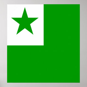Poster Esperanto Drapeau de haute qualité