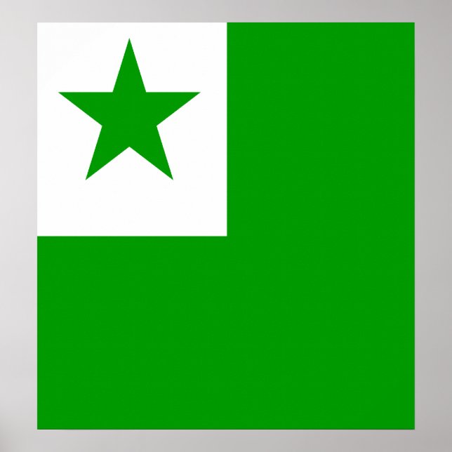 Poster Esperanto Drapeau de haute qualité (Devant)
