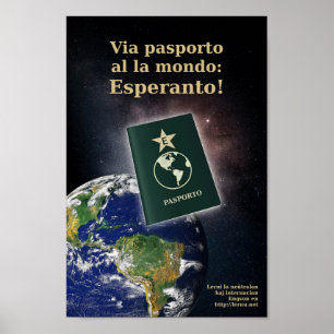 Poster Espéranto passaporte