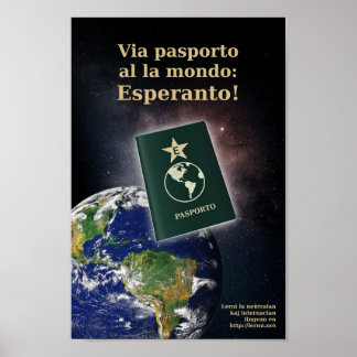 Poster Espéranto passaporte