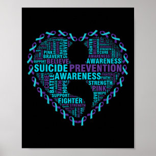 Poster Espère la prévention du suicide Sensibilisation Co