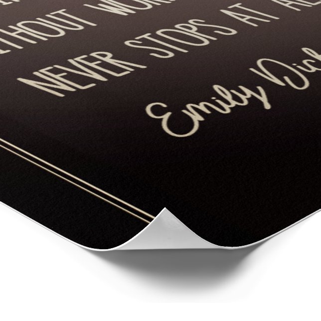 Poster ESPÉRER UNE CHOSE Avec Des Plumes (Coin)