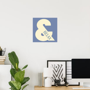 Poster Esperluette Relax Minimaliste